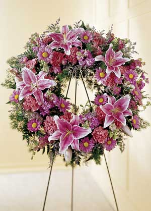 Denville Florist | Lily Wreath