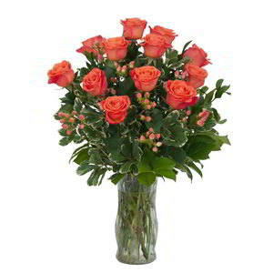 Denville Florist | 12 Orange Roses